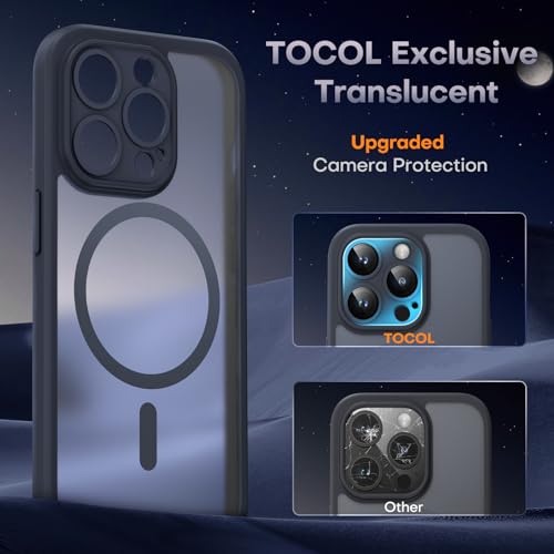 Image of TOCOL for iPhone 13 Pro Max Case, Full Camera Protection, Drop Protection, Compatible with Magsafe, Matte Phone Case for iPhone 13 Pro Max 6.7 inch (Matte Black)