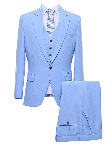 Smoking Homme Veste et Pantalon Anti-Pli pour Cérémonie