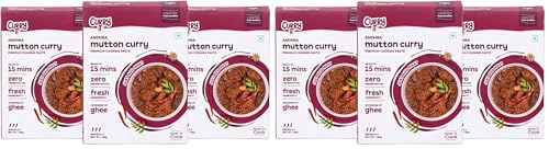 Image of CURRYiT Andhra Mutton Masala Curry Paste | Cook in 15 mins | Just add Fresh Chicken, Mutton, Fish | Made with Ghee | No Preservatives | Enjoy with Rice | Indian Masala Wet Marinade 120g (Pack of 6)