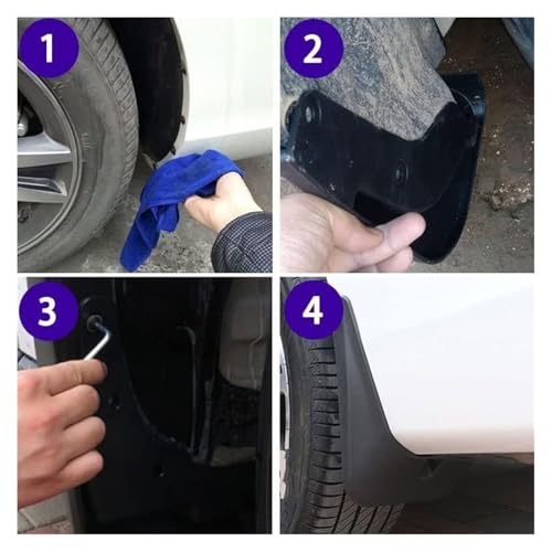 Guardabarros coche para E-tron Quattro evita salpicaduras y protege tu carrocería (4 piezas) 5