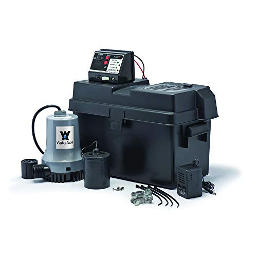 WaterAce WASBB Backup Sump Pump, Black