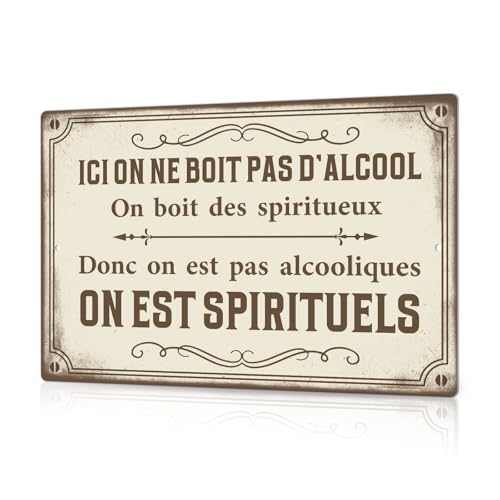Putuo Decor Plaque Métal Vintage Humour Bar – Panneau Décoratif Murale en Métal 30x20 cm – Plaque Murale Humoristique Style Rétro pour Décoration de...