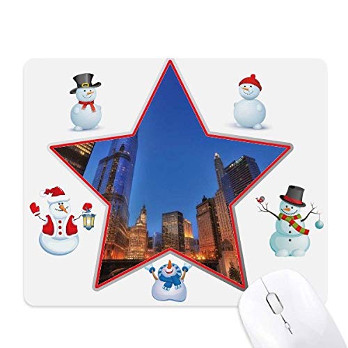 Tapis de souris bonhomme de neige et ciel nocturne pour protéger la table des rayures