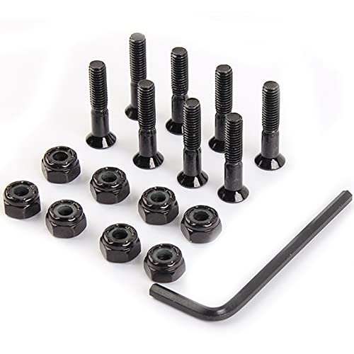 Hayaww Tornillos para Patineta Longboard Hardware De Skateboard Tornillos De ReparacióN De MonopatíN Juego De Tuercas De Tornillo Longboard para Patineta Tornillos Skate, 50mm, para Reparar Patinetas
