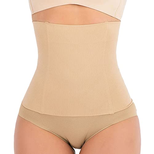 Ceinture gainante pour femme - Contrôle du ventre - Sans couture, beige, M Cover