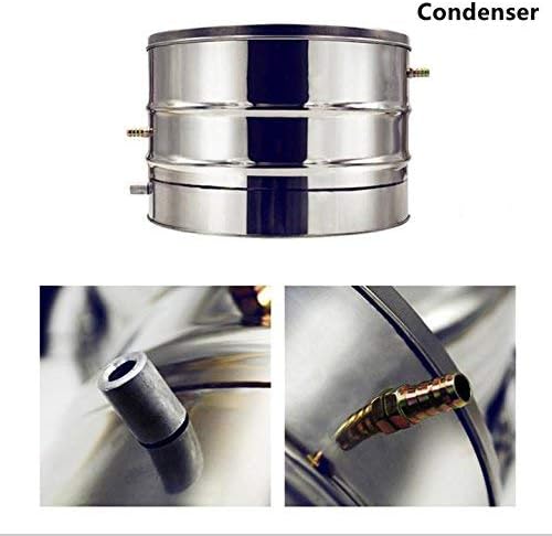 New 10L 2 Gallon Home DIY Moonshine Still Whiskey Brandy Alcohol Bolier Essential Oils Water Distiller Stainless Steel Brewing Kit Wine Making