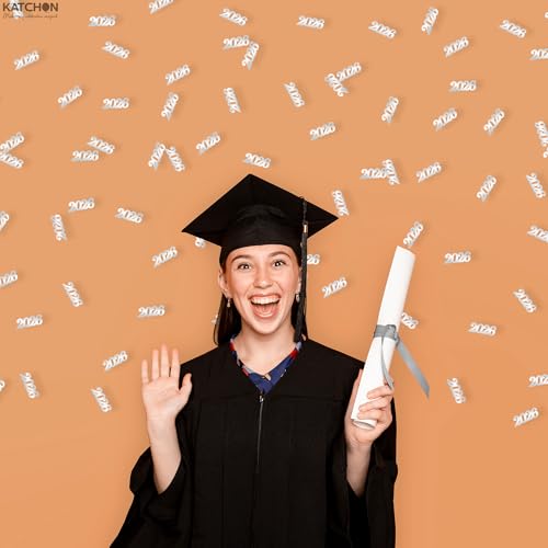 Image of Graduation Decorations 2026 - Pack Of 500 | Silver 2026 Graduations Confetti | Graduation Confetti 2026, Silver Graduation Confetti for Graduation Confetti Class of 2026 | Grad confetti, KatchOn