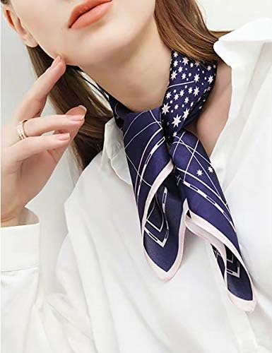 ANDANTINO 100% Real Mulberry Silk Scarf -21'' x 21''- Lightweight Neckerchief –Women Men Small Square Digital Printed Scarves - Image 2
