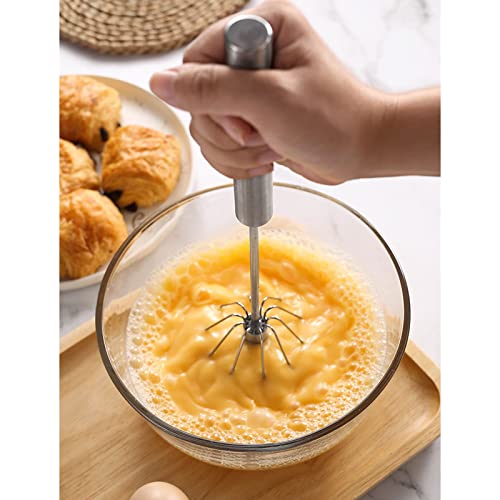 Mezclador rotatorio de Acero Inoxidable a presión Manual Batidor de Huevos rotatorio automático Mezclador semiautomático
