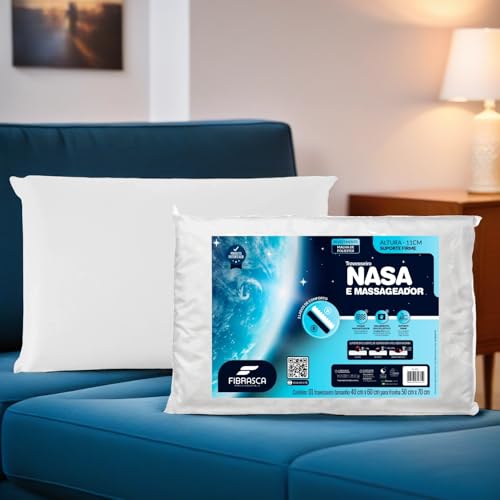 Kit 2 peças Travesseiro Nasa Up 3, para fronhas 50x70 cm, Fibrasca