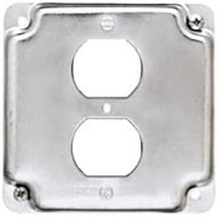 Raco 902C 4-Inch Flat Corner Exposed Square Duplex Receptacle - Quantity 20