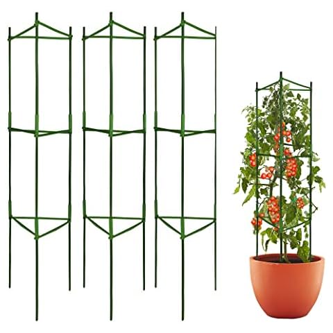 3 Packs Tomato Cages,Plant Cages Up to 48inch Garden Tomato Stakes,Multi-Functional Garden Trellis Assembled Garden Stakes Climbing Plant Support for Climbing Plants,Vegetables, Flowers,Fruits,Vine Cover