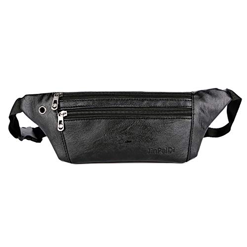 KKmoon Saco de cintura de peito de moda masculina multicamadas de grande capacidade casual para viag