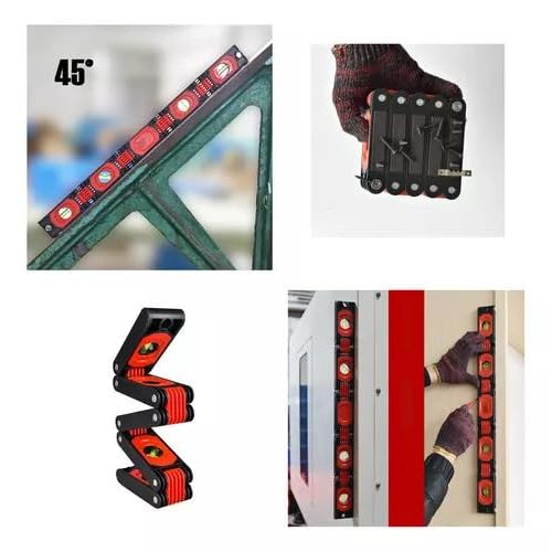 Nível Régua De Prumo Dobrável Magnético Profissional 04 Bolha