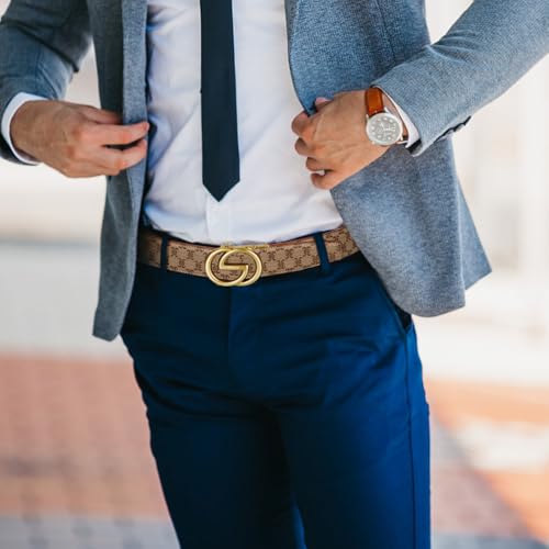 ITIEZY Ratchet Belts for Men - Leather Click Belt for Casual Dress 1 3/8", Mens Adjustable Belt Trim to Fit2