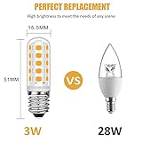 Ugvmn E14 Cooker Hood LED Candle Bulbs 3W Equivalent to 28W Halogen Bulbs, E14 Small Edison Screw Warm White 2700K for Fridge, Cooker Hood, Home Lighting, No Flicker, No Dimmable, AC 220-240V, 2 Pack - Image 7