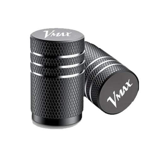 Motorrad-Ventilkappen 2 Stück Für Yamaha V Max VMAX Vmax Rad Reifenventil Luftanschluss Abdeckkappe Motorradzubehör (Color : Nero)