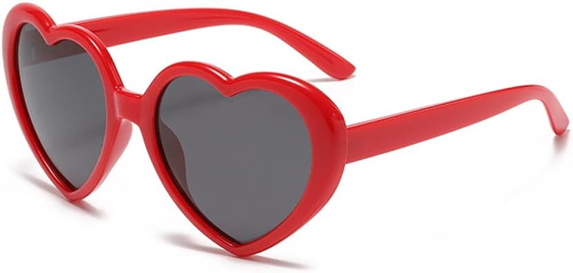 Women Polarized Love Heart Sunglasses,Fashion Cute Heart Glasses Vintage Eyewear Sunglasses for Ladies