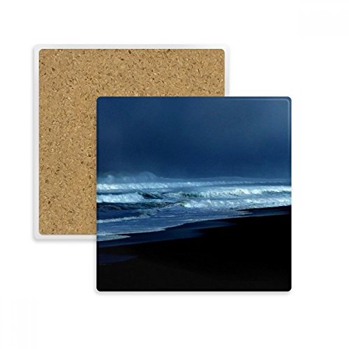 Dessous de verre absorbant Ocean Sky en pierre pour tasse et mug, lot de 2 - 2