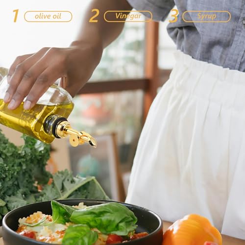 Dispensador de aceite y vino Operitacx ideal para cenas elegantes con un vertido automático 8