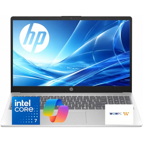 Image of HP 15.6 inch FHD Business Laptop, Intel Core 7 150U 10-Core up to 5.4GHz, 16GB RAM, 512GB PCIe SSD, Copilot Key, USB-C, HDMI, Wi-Fi 6, Numeric Keypad, Windows 11 Home, WOWPC USB