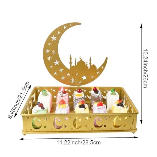 Plateau lune et étoile Ramadan Kareem décor de table Eid Mubarak