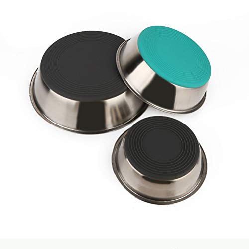 Pet 1 Pçs de 17,5 cm Antiderrapante Tigela para Animais de Estimação em Aço Inoxidável Alimentador p