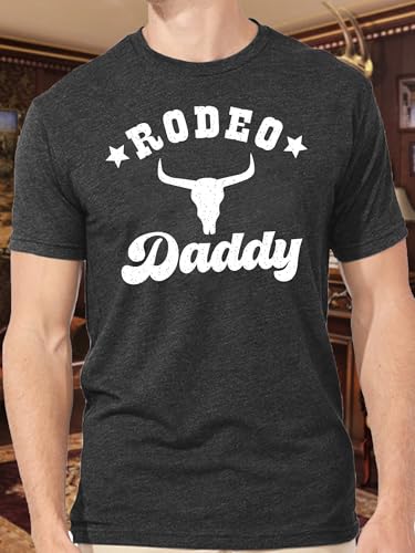 Rodeo Shirt for Couples Western Cowboy Rodeo Shirts Country Music T-Shirts Family Matching Short Sleeve Tee Tops(DaddyGrey,X-Large) — view 6