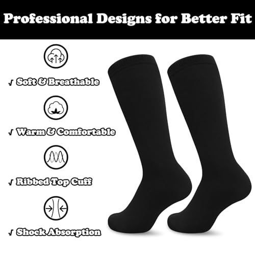 Image of Sarfel Youth Toddler Soccer Socks Kids Baseball Socks Youth Boys Girls Knee High Softball Football Accessories Tube Cotton
