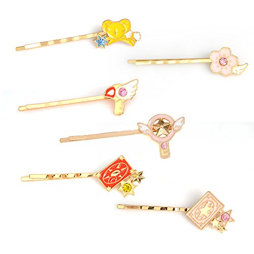 DoubleChin Cardcaptor Sakura Hairclips (6 Piece Set) - Cardcaptor Sakura Hairpins - Cardcaptor Sakura Charms