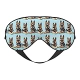 Design con blocco della luce: questa maschera oscurante per gli occhi con stampa di pastore tedesco per dormire è progettata per ridurre l'esposizione alla luce e contribuire a creare un ambiente rilassante. Funziona bene per chi dorme di giorno, meditazione e viaggi. Usalo come maschera per gli occhi, benda o mascherina per gli occhi per migliorare il tuo riposo