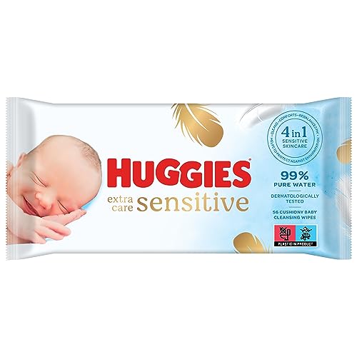 Huggies Pure Extra Care Sensitive Toallitas para Bebé con 56 toallitas en total