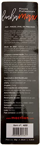 Macrilan Pincel Profissional Oval Para Pó Facial - Linha A - A05