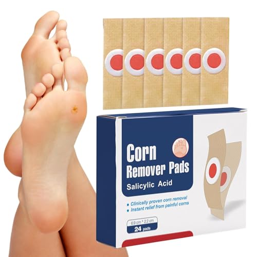 Almohadillas para eliminar callos: 24 almohadillas para callos, protectores adhesivos para calloss, del dolor de, ampollas y fricción del talón, accesorio para el cuidado de los pies | Al