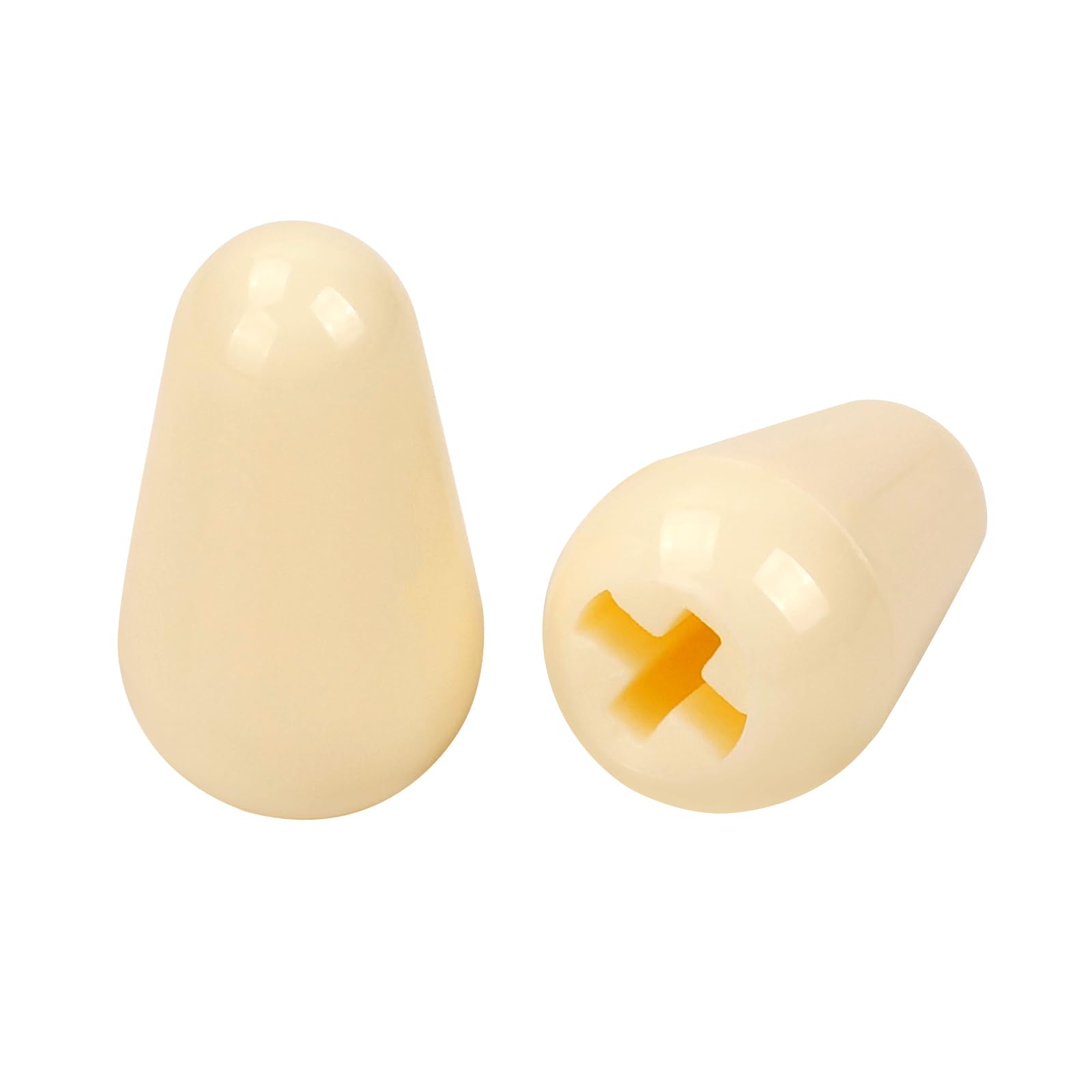Banworks Guitars 5-Way Toggle Switch Tip Imperial 4.9mm (3/16") Pickup Selector Switch Caps Switch Knob for USA Fender Stratocaster Strat Telecaster Tele Electric Guitars Pack of 2 JT/DWQM-04 Cream