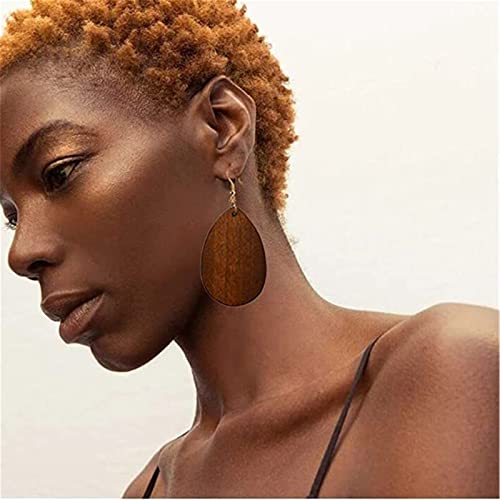 ONLYJUMP 6 Pairs Bohemian Natural Wooden Teardrop Dangle Earrings for Women Retro Lightweight Ethnic Geometric Earrings Handmade Earring Bohemian Statement Jewelry3
