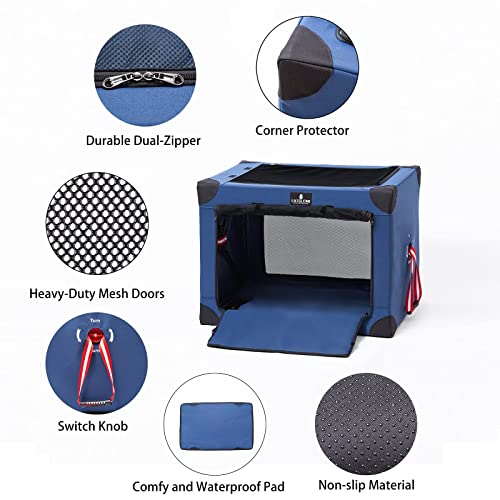LATGLEND Collapsible Dog Crate Portable and Travel Friendly Soft-Sided Fabric Most Compact, Medium-25.6Inx17.7InWx17.7In… - Image 7