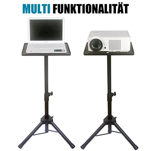 GLEAM Beamer Ständer Multifunktionaler Beamer Stativ Universal Kamera Bodenständer für Laptop Ständer Tragbarer Verstellbare Höhe von 61 cm bis 101 cm mit Platte