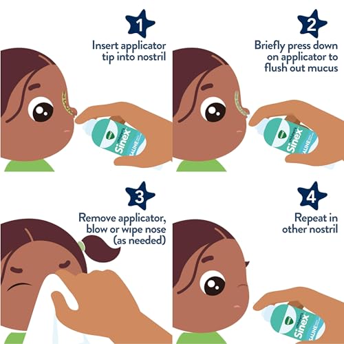 Vicks Sinex, Children's Saline Nasal Spray, Drug Free Ultra Fine Mist with Hint of Aloe, Ages 1+, Fast Everyday Stuffy Nose Relief for Kids, Clear Mucus from a Cold or Allergy, 5 OZ x 2 - image 2