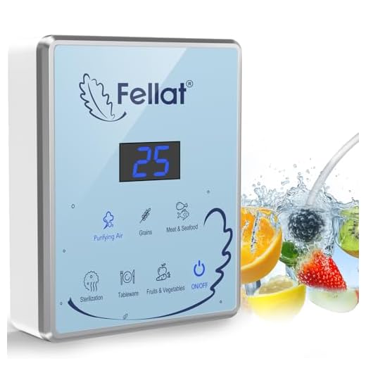 Generador de Ozono, Ozono Hogar Purificador de Aire para 5-30 ㎡ con Modo Agua y Aire, Maquina de Ozono Portátil con 6 Modos para Limpiar Frutas, Verduras y Carnes, Eliminar Olores