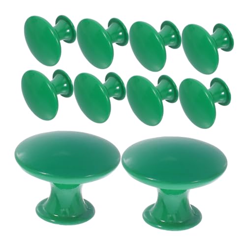 Holibanna 10 Piezas Tiradores Redondos Vintage para Armarios de Cocina Tiradores de Aleación de Zinc con Agujero Único para Muebles Puertas y Ropero Mango Retro Verde