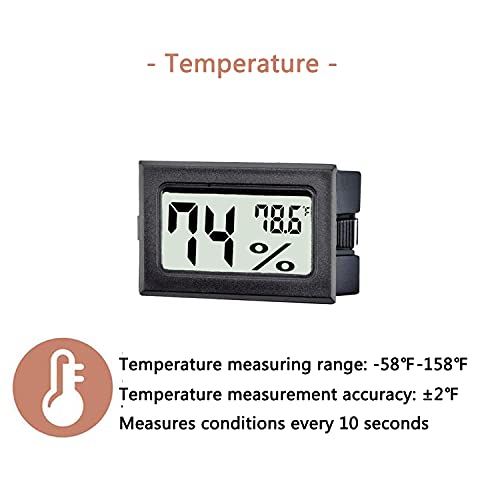 Tasogen 6 Pack Mini Digital Thermometer Hygrometer,Indoor Temperature And Humidity Gauge Meter Monitor Fahrenheit (℉) For Home,Greenhouse,Jars thumb #3