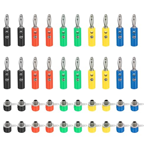 Fiches bananes 4mm pour amplificateur home cinéma MECCANIXITY afin de brancher vos enceintes de salon