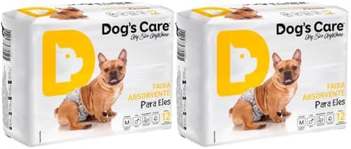 Kit Fralda Higiênica Descartável Dog's Care Para Cachorro Macho M...