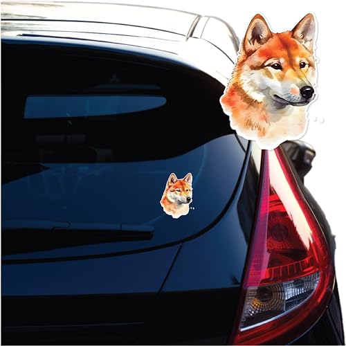 Image of Yoonek Graphics Shiba Inu Dog Vinyl Decal Sticker for Car, Laptop, Tumbler, More. #001663
