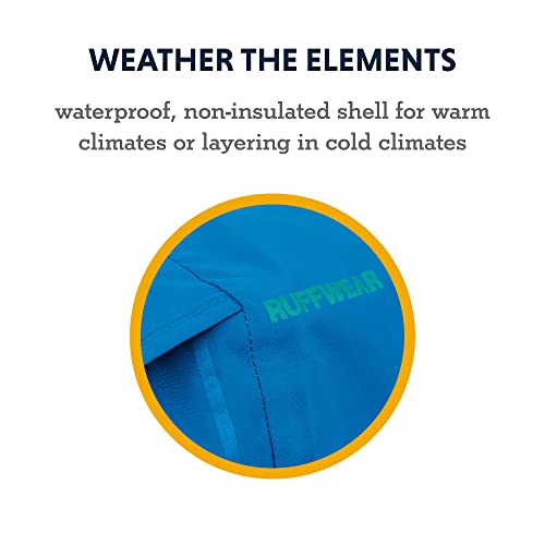 Ruffwear, Sun Shower Dog Raincoat, All-Weather Jacket, Waterproof, Windproof & Lightweight, Blue Dusk, X-Small #TOP3