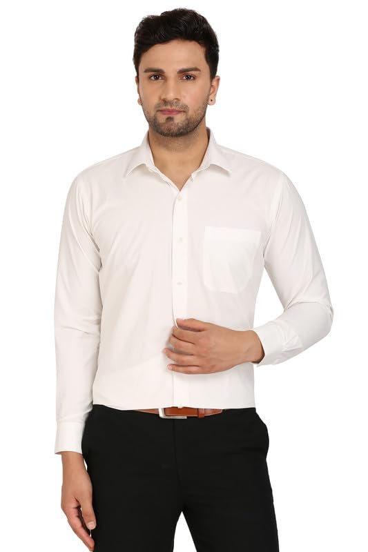 Image of 7-DAYS Men's Premium Formal Shirt - Cotton Rich, Regular Fit, Full Sleeve, Wrinkle-Resistant, with Pocket, Durable & Easy Care - Perfect for Office Wear & Under Suits