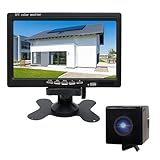 Broadwatch 窓越し 防犯カメラ 防犯セット 7インチLCD 屋内設置で屋外監視 有線 小型カメラ 7インチモニター 窓に貼るだけ 防水 録画機能付き 防犯カメラセット お手軽防犯 見守り 監視カメラ 無線LAN環境不要 スマホ不要 モニタースタンド設置 カメラホルダ－ カメラスタンド付き 工事不要