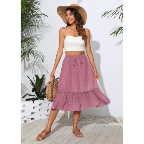 Image of Witsmile High Waist Tiered Skirts for Women Flowy Skirts for Women Long Length with Pockets 2026 Fashion Trendy