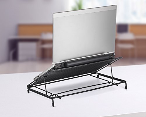 Halter Mesh Laptop Stand for Desk Ventilated Laptop Riser Adjustable Laptop Desk Stand Ergonomic Laptop Stand Holder for Computer Laptop Tablet iPad MacBook Notebook Black 9" X 14" Pack of 4